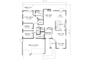 Mediterranean Style House Plan - 4 Beds 2.5 Baths 2564 Sq/Ft Plan #1-613 