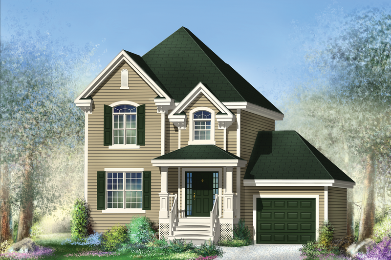 Traditional Style House Plan - 3 Beds 1 Baths 1476 Sq/Ft Plan #25-4489 ...