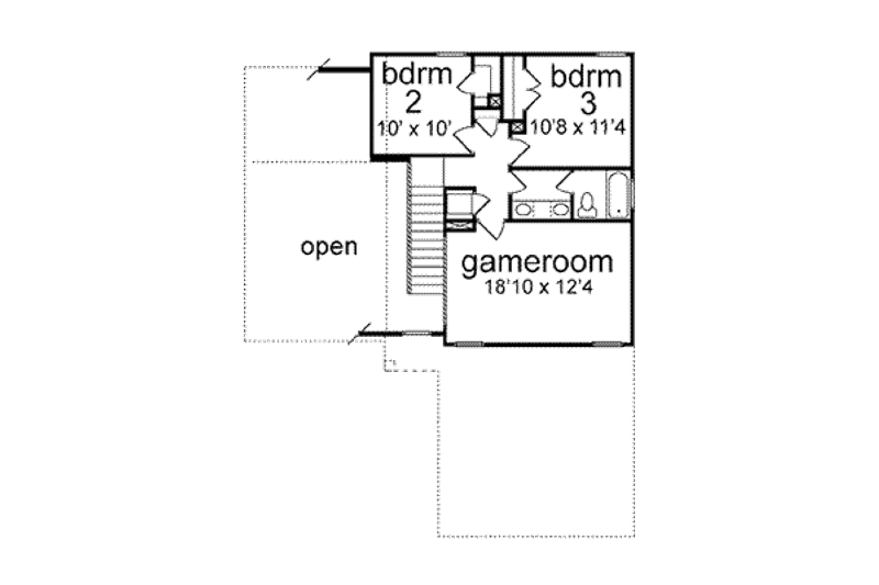House Plan Design - Floor Plan - Upper Floor for Traditional House Plan #84-126 - 3 bed, 2.5 bath
