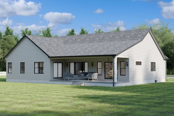 Exterior - Rear Elevation for Country House Plan #1089-50 - 3 bed, 2.5 bath