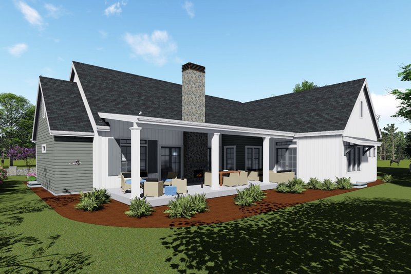 House Plan Design - Exterior - Front Elevation 3 for Country House Plan #1069-3 - 3 bed, 3 bath