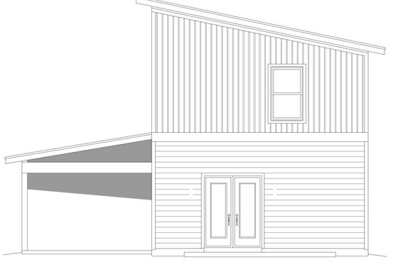 Exterior - Rear Elevation for Contemporary House Plan #932-724 - 3 bed, 2.5 bath