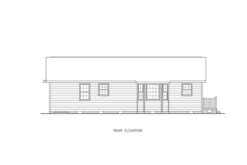 Home Plan - Exterior - Other Elevation 1 for Traditional House Plan #54-668 - 3 bed, 2 bath