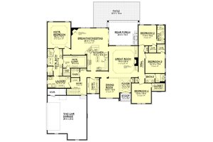 Floor Plan - Main Floor for European House Plan #430-130 - 4 bed, 3.5 bath