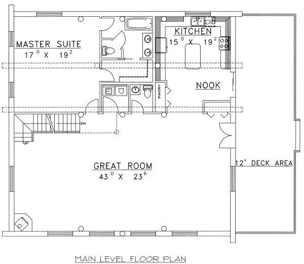 Home Plan - Log Floor Plan - Main Floor Plan #117-501