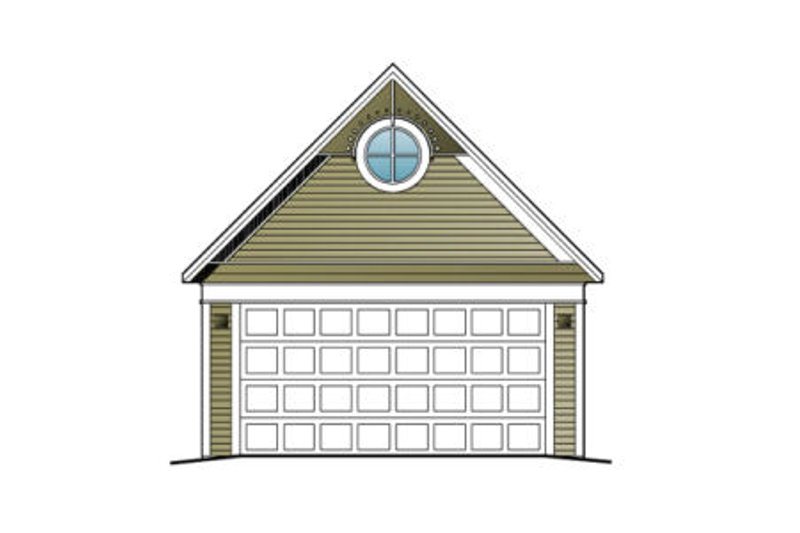 Home Plan - Exterior - Rear Elevation for Craftsman House Plan #123-109, 0 bath