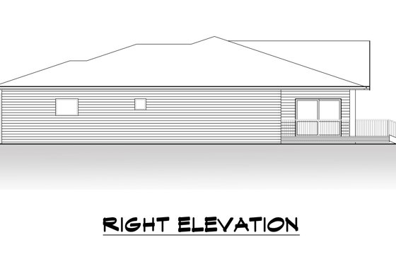 Exterior - Other Elevation 3 for Traditional House Plan #1066-122 - 3 bed, 2 bath