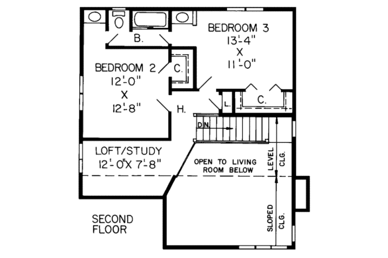 Traditional Style House Plan - 3 Beds 2.5 Baths 1792 Sq/Ft Plan #312 ...