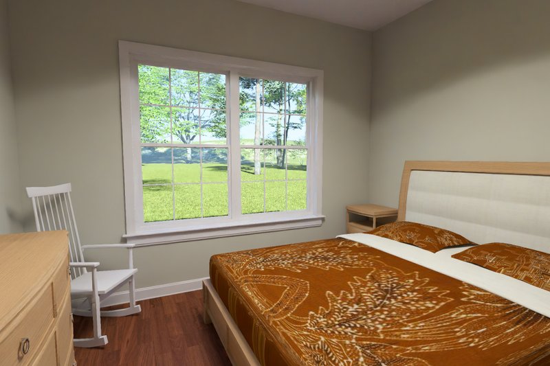 House Blueprint - Interior - Bedroom 2 for Cottage House Plan #513-2450 - 2 bed, 1 bath
