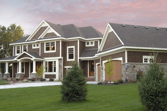 Exterior - Front Elevation for Craftsman House Plan #51-464 - 4 bed, 3.5 bath