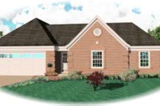 Exterior - Front Elevation for European House Plan #81-767 - 3 bed, 2 bath