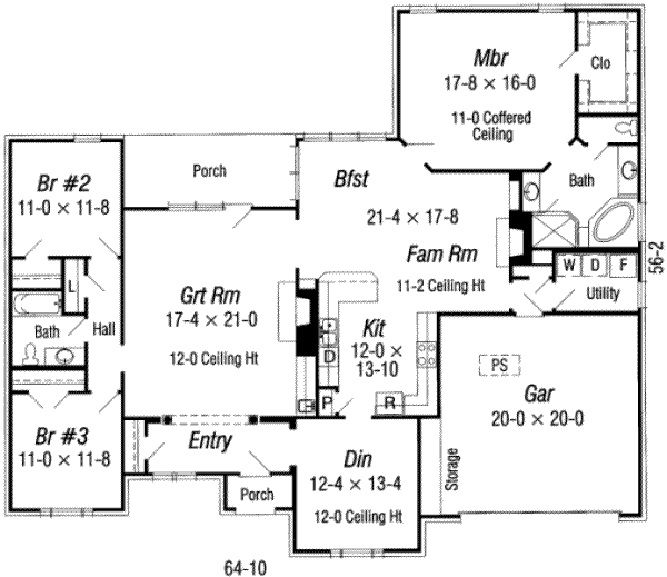 European Floor Plan - Main Floor Plan #329-113