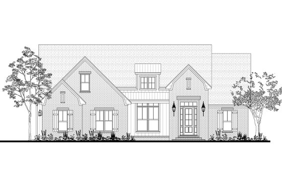 Exterior - Front Elevation 1 for Farmhouse House Plan #430-189 - 3 bed, 2 bath