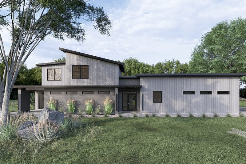 Dream House Plan - Modern Exterior - Front Elevation Plan #1095-3