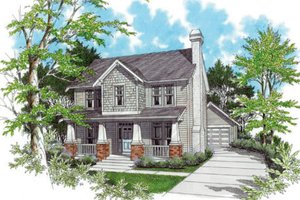 Craftsman Exterior - Front Elevation Plan #48-339