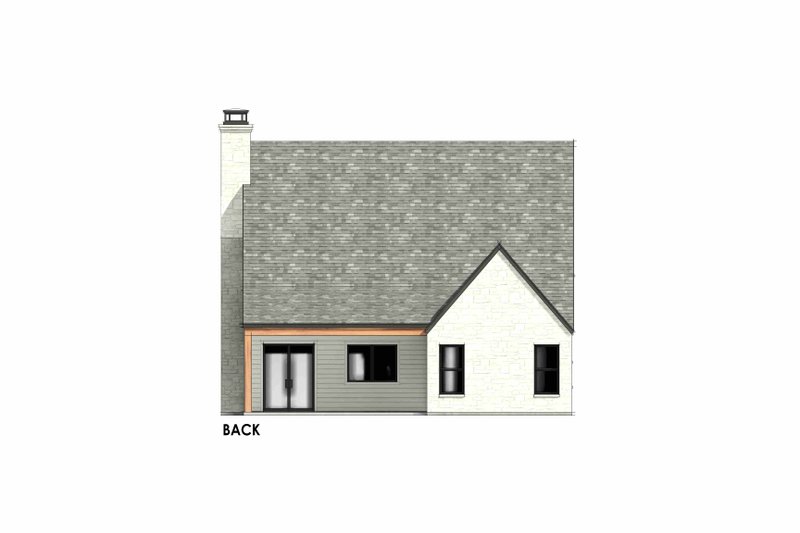 Architectural House Design - Exterior - Rear Elevation 1 for Cottage House Plan #1096-211 - 4 bed, 3.5 bath