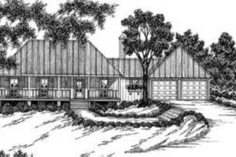 Architectural House Design - Southern Exterior - Front Elevation Plan #36-403