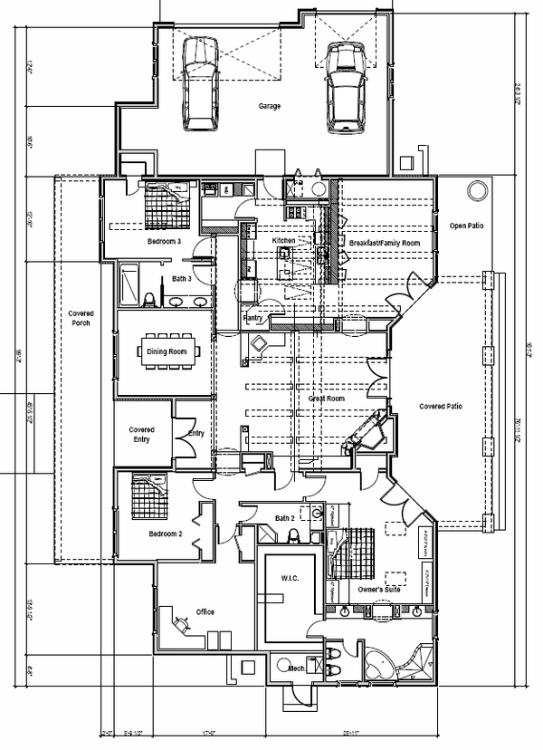 Log Floor Plan - Main Floor Plan #451-4