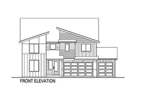 Exterior - Front Elevation 3 for Contemporary House Plan #569-87 - 5 bed, 3 bath