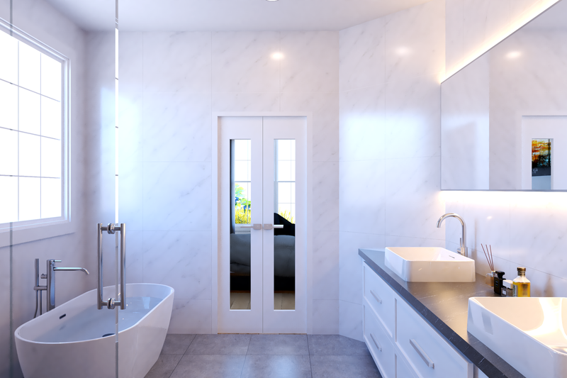 House Blueprint - Interior - Master Bathroom for Traditional House Plan #54-397 - 3 bed, 2 bath