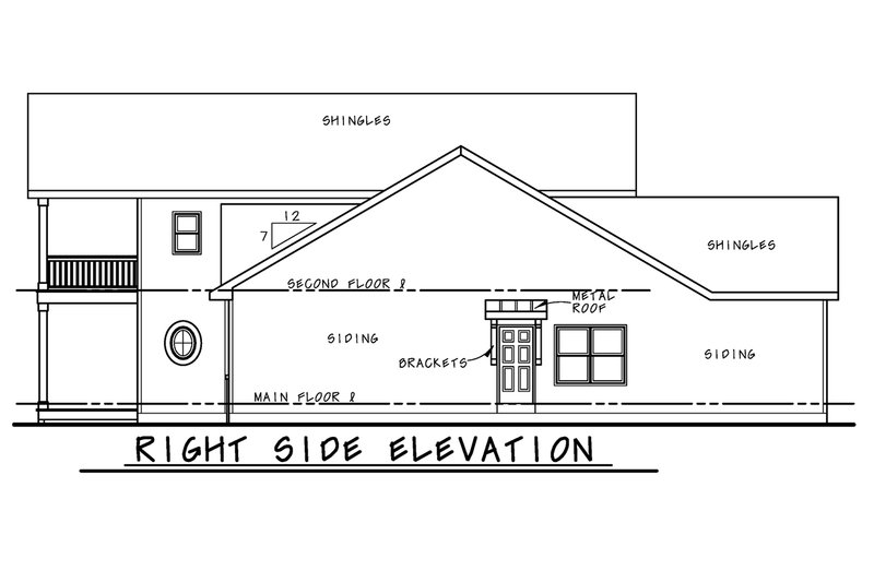 Dream House Plan - Exterior - Other Elevation 1 for Beach House Plan #20-2426 - 4 bed, 3.5 bath