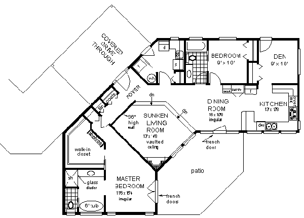 House Plan Design - Ranch Floor Plan - Main Floor Plan #18-120