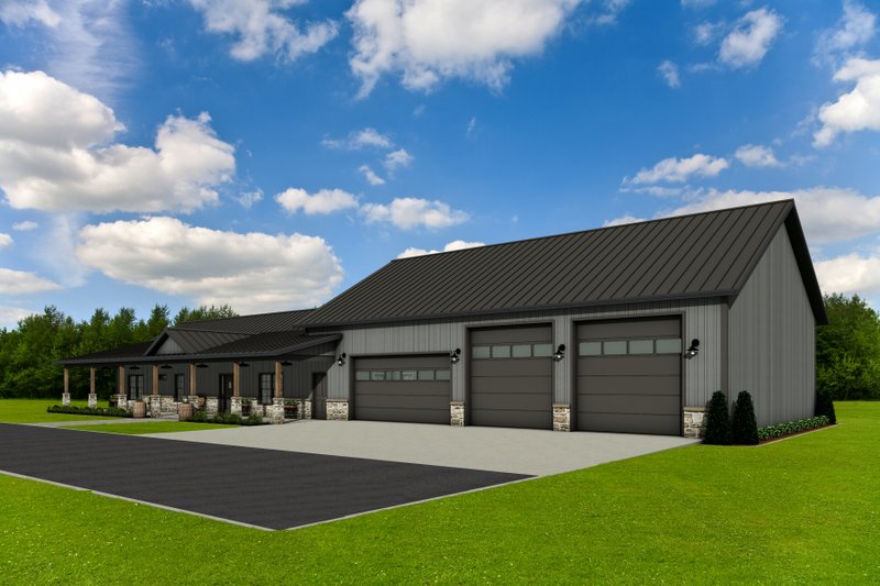 Dream House Plan - Exterior - Other Elevation for Barndominium House Plan #1084-1 - 3 bed, 3 bath