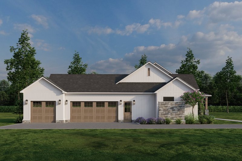 Architectural House Design - Exterior - Other Elevation 2 for Farmhouse House Plan #923-365 - 4 bed, 3.5 bath