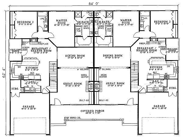 Traditional Floor Plan - Main Floor Plan #17-2027