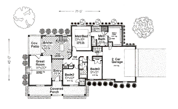 House Plan Design - Farmhouse Floor Plan - Main Floor Plan #310-662