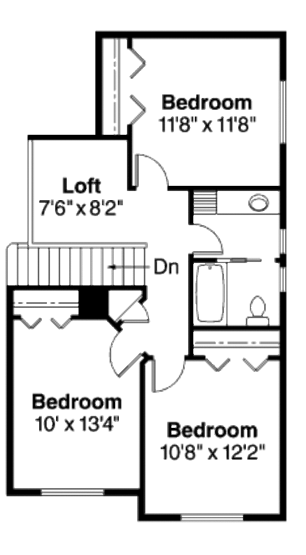 House Blueprint - Floor Plan - Upper Floor Plan #124-698