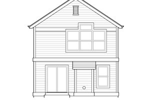 Exterior - Rear Elevation for Craftsman House Plan #53-528 - 3 bed, 2.5 bath