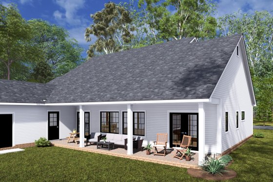 Exterior - Covered Porch 1 for Farmhouse House Plan #513-2270 - 4 bed, 3.5 bath