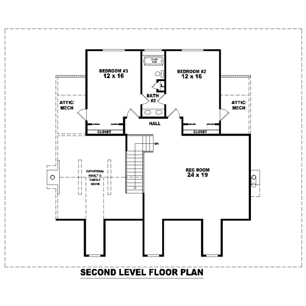 Country Floor Plan - Upper Floor Plan #81-13661