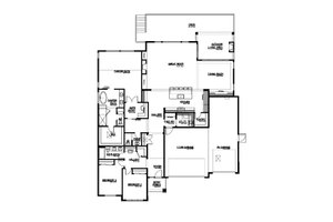 Floor Plan - Main Floor for Contemporary House Plan #569-90 - 3 bed, 2.5 bath
