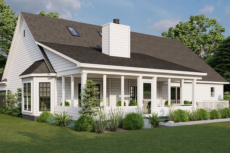 House Plan Design - Exterior - Rear Elevation 1 for Country House Plan #17-176 - 3 bed, 2.5 bath
