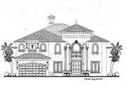 Mediterranean Style House Plan - 4 Beds 5.5 Baths 4869 Sq/Ft Plan #420-160 
