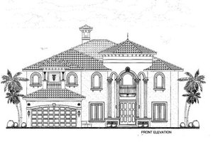 Exterior - Other Elevation for Mediterranean House Plan #420-160 - 4 bed, 5.5 bath