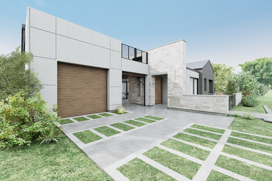 Exterior - Rear Elevation for Modern House Plan #1087-2 - 3 bed, 2.5 bath