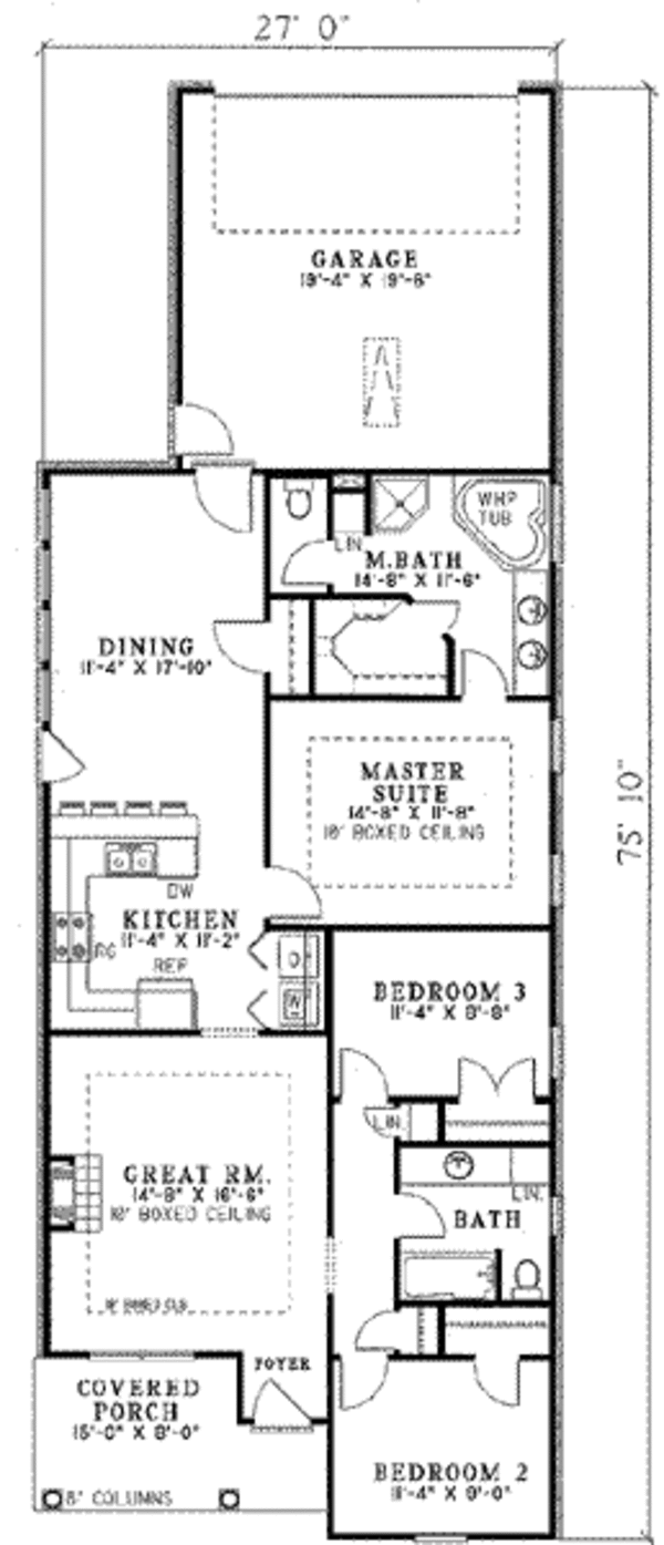 Traditional Floor Plan - Main Floor Plan #17-1099