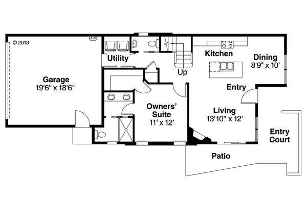 Architectural House Design - Floor Plan - Main Floor Plan #124-954