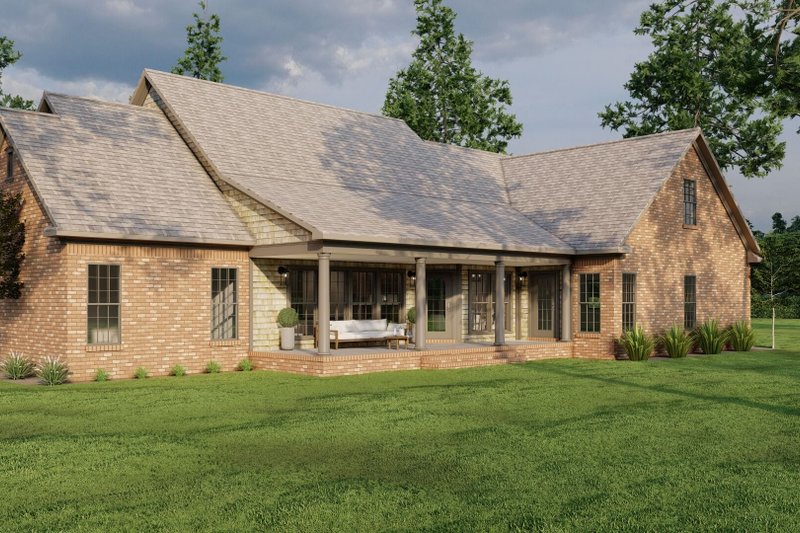 Dream House Plan - Exterior - Rear Elevation 1 for Southern House Plan #17-2588 - 3 bed, 2.5 bath