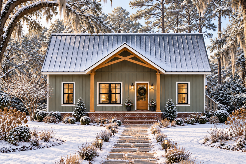 House Design - Exterior - Front Elevation 4 for Farmhouse House Plan #44-321 - 3 bed, 2 bath