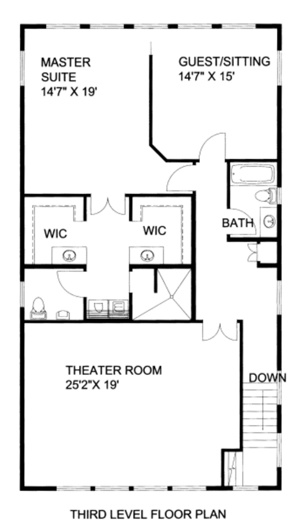 Home Plan - Bungalow Floor Plan - Upper Floor Plan #117-800