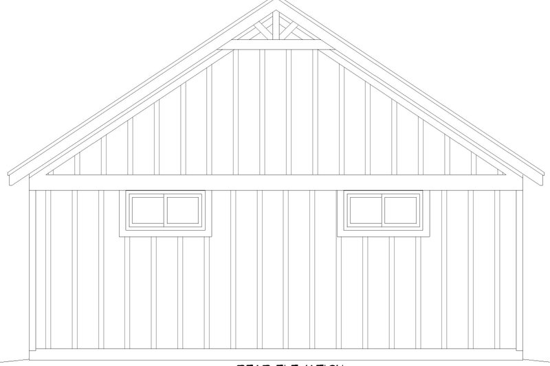 Home Plan - Exterior - Rear Elevation for Craftsman House Plan #932-1149, 0 bath