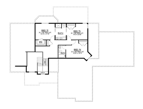 Home Plan - Country Floor Plan - Upper Floor Plan #1064-349