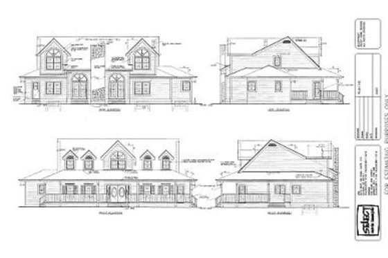 Exterior - Rear Elevation for Traditional House Plan #47-222 - 4 bed, 3.5 bath
