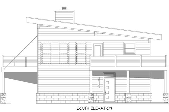 Exterior - Front Elevation 3 for Modern House Plan #932-954 - 3 bed, 2.5 bath