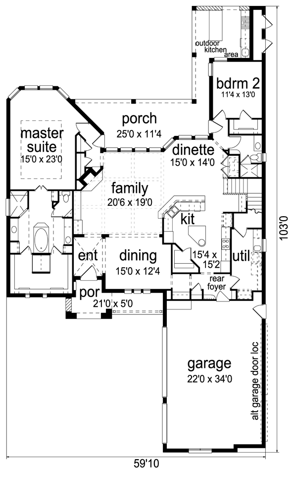 European Floor Plan - Main Floor Plan #84-508