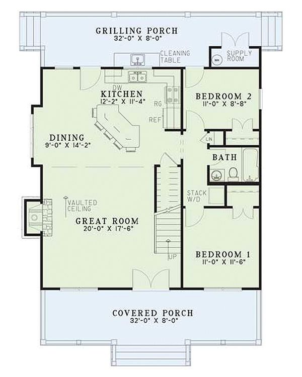 Country Floor Plan - Main Floor Plan #17-2014